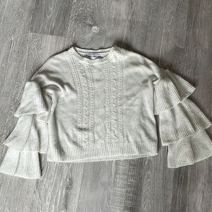 Ruffle tiered sleeve sweater